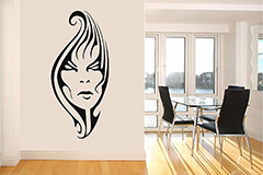 Wandtattoo Tribal Face